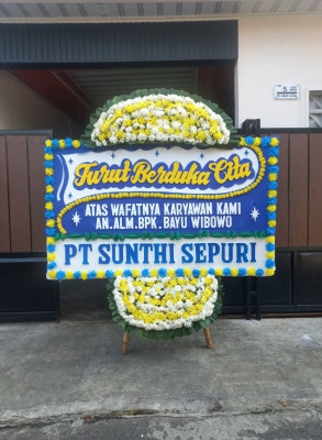 Papan Bunga Duka di Kenari